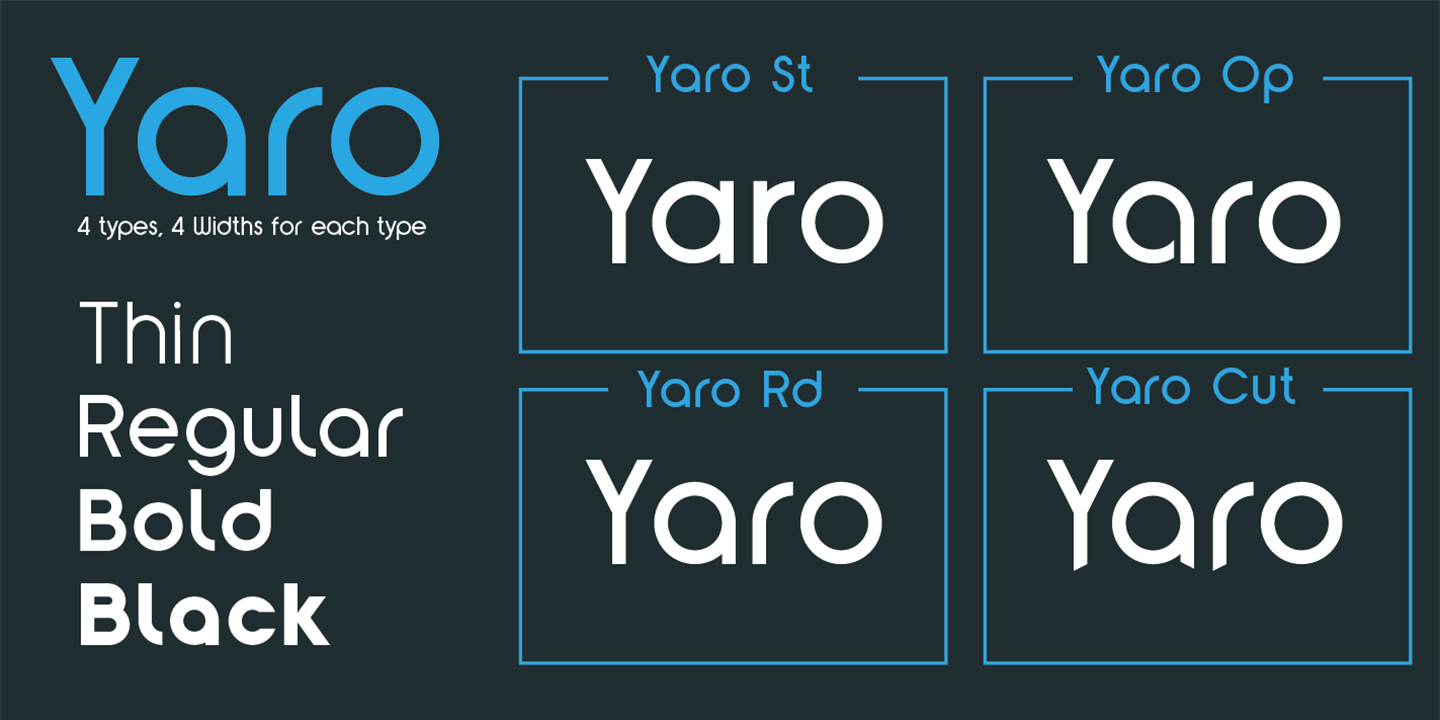 Пример шрифта Yaro #2